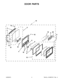 DOOR PARTS Diagram and Parts List for GH7208XRY5  Whirlpool Microwave