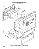 DOOR AND DRAWER Diagram and Parts List for RM988PXVW0  Whirlpool Microwave Oven Combo