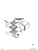OVEN LINER Diagram and Parts List for BES450WB1  Roper Range