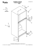 CABINET PARTS Diagram and Parts List for W5TXDWFXQ01  Whirlpool Refrigerator