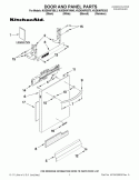 DOOR AND PANEL PARTS Diagram and Parts List for KUDE40FXBT3  KitchenAid Dishwasher