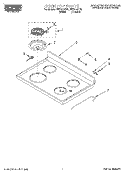 COOKTOP Diagram and Parts List for FEP310GW0  Roper Range