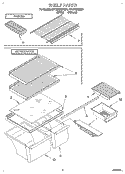 SHELF Diagram and Parts List for RT18HDXDN01  Roper Refrigerator