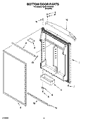 BOTTOM DOOR PARTS Diagram and Parts List for GARF19XXPK01  Whirlpool Refrigerator