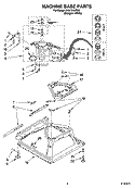 MACHINE BASE PARTS Diagram and Parts List for RAX7244PQ0  Roper Washer