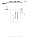 CONTROL PANEL PARTS Diagram and Parts List for WMH1163XVD4  Whirlpool Microwave