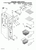FREEZER LINER PARTS Diagram and Parts List for KSCS23FVBL01  KitchenAid Refrigerator