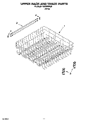 UPPER RACK AND TRACK PARTS Diagram and Parts List for RUD8000SQ0  Roper Dishwasher