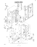 CABINET Diagram and Parts List for EHD192VKWR0  Whirlpool Refrigerator