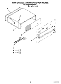 TOP GRILLE AND UNIT COVER PARTS Diagram and Parts List for KSSS42FTX02  KitchenAid Refrigerator