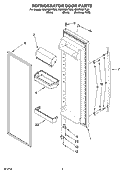 REFRIGERATOR DOOR PARTS Diagram and Parts List for ED2PBEXTL00  Whirlpool Refrigerator