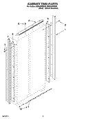 CABINET TRIM PARTS Diagram and Parts List for KSSS42FMB02  KitchenAid Refrigerator