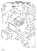 OVEN PARTS Diagram and Parts List for KGSS907SBL01  KitchenAid Range