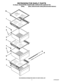 REFRIGERATOR SHELF PARTS Diagram and Parts List for GSS30C7EYF00  Whirlpool Refrigerator