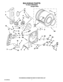 BULKHEAD PARTS Diagram and Parts List for WGD4890XQ0  Whirlpool Dryer
