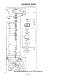 GEARCASE Diagram and Parts List for LA5700XPW5  Whirlpool Washer