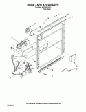 DOOR AND LATCH PARTS Diagram and Parts List for KUDS50FVPA2  KitchenAid Dishwasher