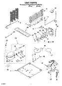 UNIT PARTS Diagram and Parts List for ET1RHMXKT03  Whirlpool Refrigerator