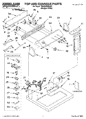TOP AND CONSOLE PARTS Diagram and Parts List for 7MSGDS800LQ0  Whirlpool Dryer