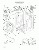 CABINET PARTS Diagram and Parts List for WED9150WW0  Whirlpool Dryer