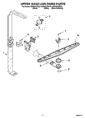 UPPER WASH AND RINSE PARTS Diagram and Parts List for KUDI02CRWH2  KitchenAid Dishwasher