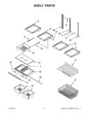 SHELF PARTS Diagram and Parts List for EB9FVBLWS06  Whirlpool Refrigerator