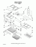 SHELF PARTS Diagram and Parts List for GX2SHBXVB04  Whirlpool Refrigerator