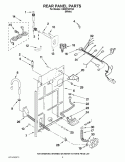 REAR PANEL PARTS Diagram and Parts List for CAM2742TQ3  Whirlpool Washer
