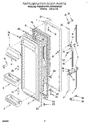 REFRIGERATOR DOOR Diagram and Parts List for 4YED22PWAW01  Whirlpool Refrigerator