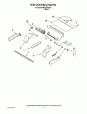 TOP VENTING PARTS Diagram and Parts List for RBD277PVB03  Whirlpool Wall Oven