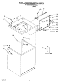 TOP AND CABINET, LITERATURE Diagram and Parts List for GCAM2792LQ0  Whirlpool Washer