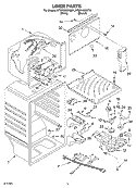 LINER Diagram and Parts List for ET8RHMXKT01  Whirlpool Refrigerator