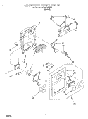 DISPENSER FRONT Diagram and Parts List for 4YED25PQFN02  Whirlpool Refrigerator