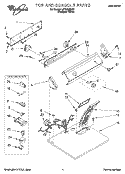 TOP AND CONSOLE, LIT/OPTIONAL Diagram and Parts List for LGT5624DQ1  Whirlpool Dryer