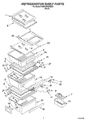 REFRIGERATOR SHELF Diagram and Parts List for 6GD5SHQXKB00  Whirlpool Refrigerator