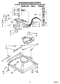 MACHINE BASE PARTS Diagram and Parts List for 7MLSQ8545PT0  Whirlpool Washer