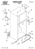 CABINET PARTS Diagram and Parts List for RT18AKXKQ06  Roper Refrigerator