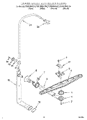 UPPER WASH AND RINSE Diagram and Parts List for KUDM25SHBL0  KitchenAid Dishwasher