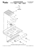 COOKTOP PARTS Diagram and Parts List for GGG390LXB03  Whirlpool Range