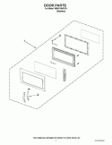 DOOR PARTS Diagram and Parts List for WMH1164XVS1  Whirlpool Microwave