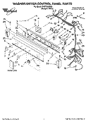 WASHER/DRYER CONTROL PANEL PARTS Diagram and Parts List for YWET3300SQ0  Whirlpool Washer Dryer Combo