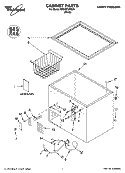 CABINET PARTS Diagram and Parts List for EH050FXMQ01  Whirlpool Freezer