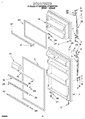 DOOR Diagram and Parts List for RT16DKXDW01  Roper Refrigerator