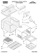 INTERNAL OVEN Diagram and Parts List for SGS395XX1  Roper Range