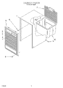 CABINET, OPTIONAL Diagram and Parts List for D25B0  Whirlpool Dehumidifier