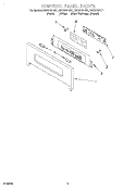 CONTROL PANEL Diagram and Parts List for GSC278PJS1  Whirlpool Microwave Oven Combo