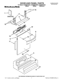 DOOR AND PANEL PARTS Diagram and Parts List for KUDE60FXBL4  KitchenAid Dishwasher