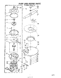 PUMP AND MOTOR Diagram and Parts List for SHU30140  Whirlpool Dishwasher