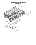 UPPER RACK AND TRACK Diagram and Parts List for KUDI220T5  KitchenAid Dishwasher