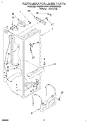 REFRIGERATOR LINER Diagram and Parts List for 4YED22PWAW01  Whirlpool Refrigerator